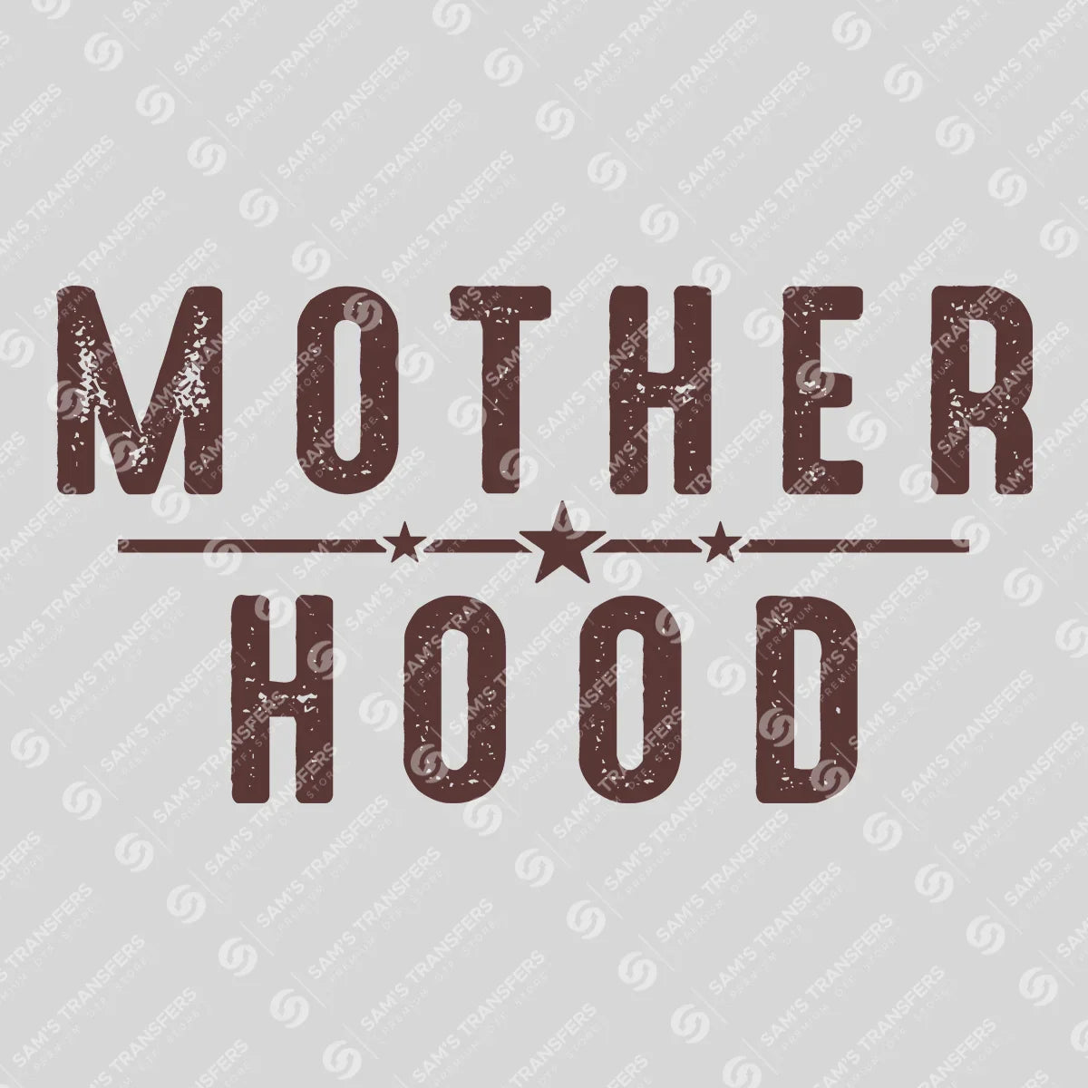 Apparel featuring a Motherhood-themed DTF transfer.