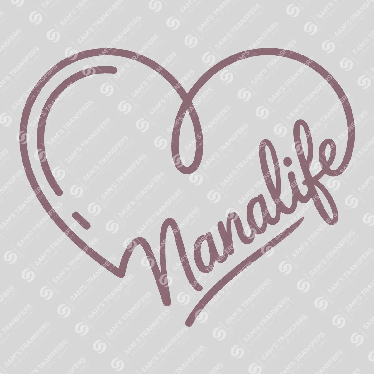 Apparel featuring a Nana Life-themed DTF transfer.