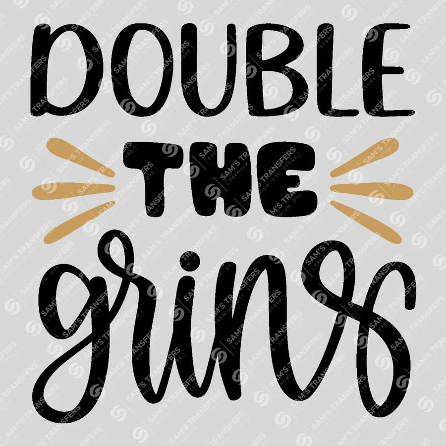 Double the Grins Ready-to-Press DTF Transfer | SAT07664