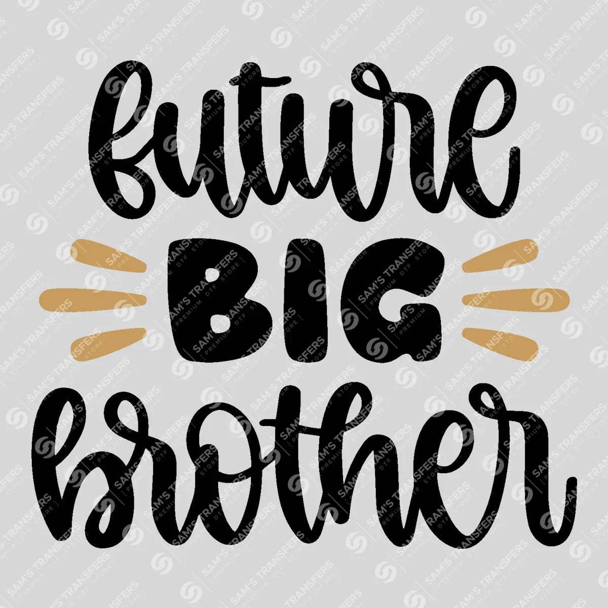 Apparel featuring a Future Big Brother-themed DTF transfer.