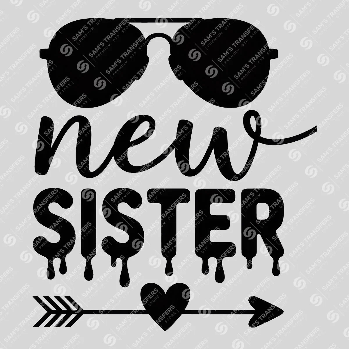 Apparel featuring a New Sister-themed DTF transfer.