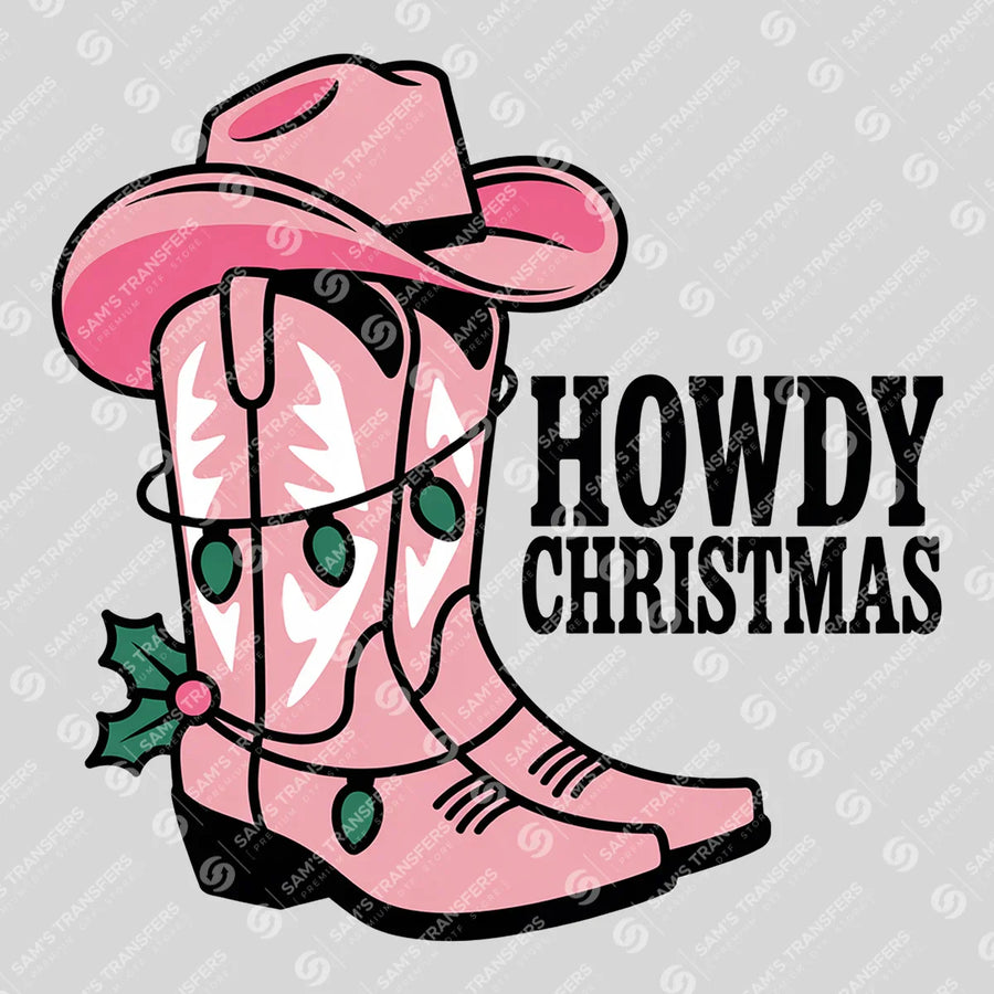 Howdy Christmas Lights Ready-to-Press DTF Transfer | SAT07832