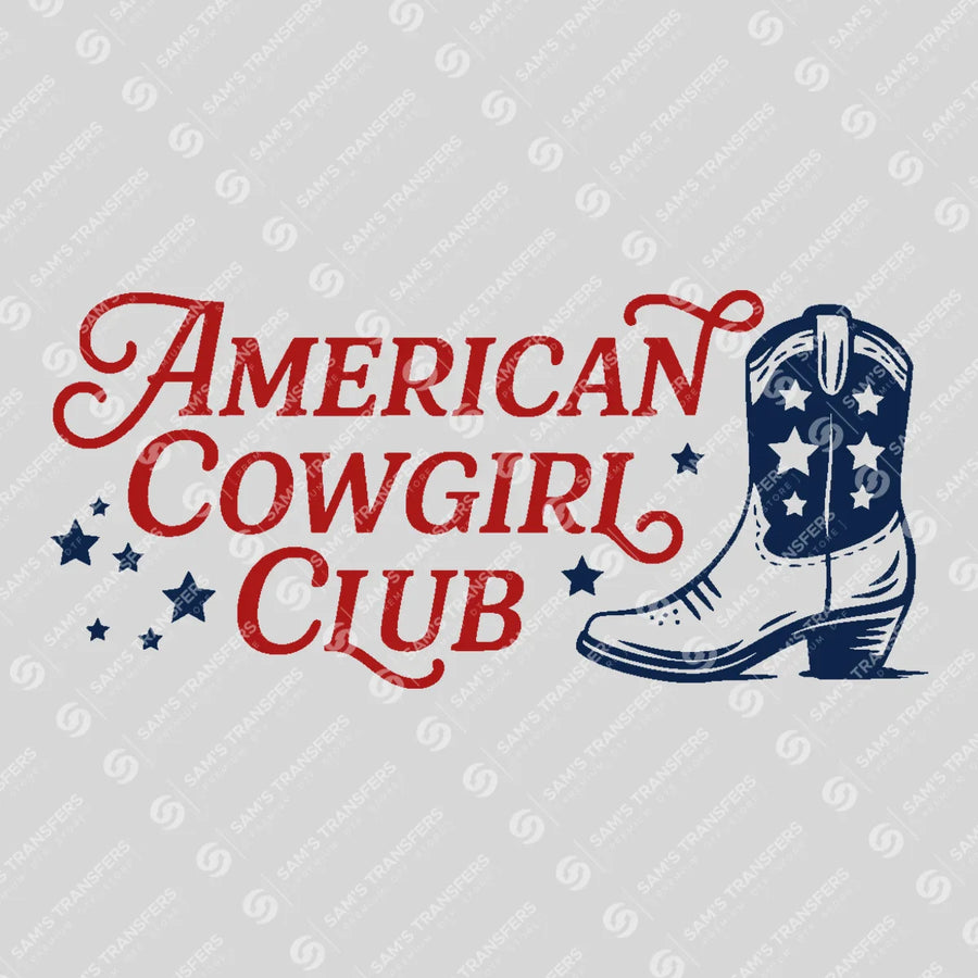 American Cowgirl Club Ready-to-Press DTF Transfer | SAT07900