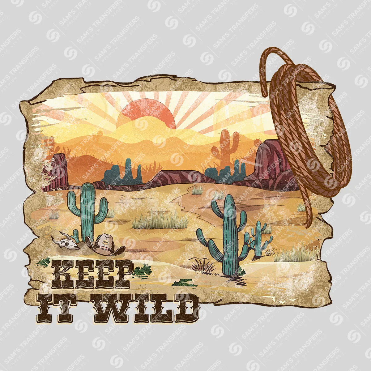 Apparel featuring a Keep It Wild-themed DTF transfer.