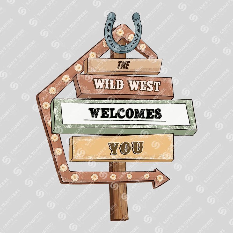 The Wild West Welcomes You Ready-to-Press DTF Transfer | SAT07927