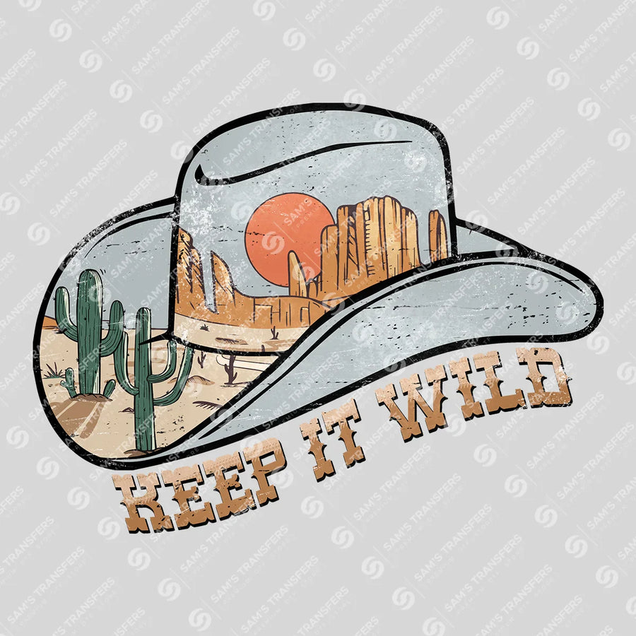 Keep It Wild Hat Ready-to-Press DTF Transfer | SAT07928