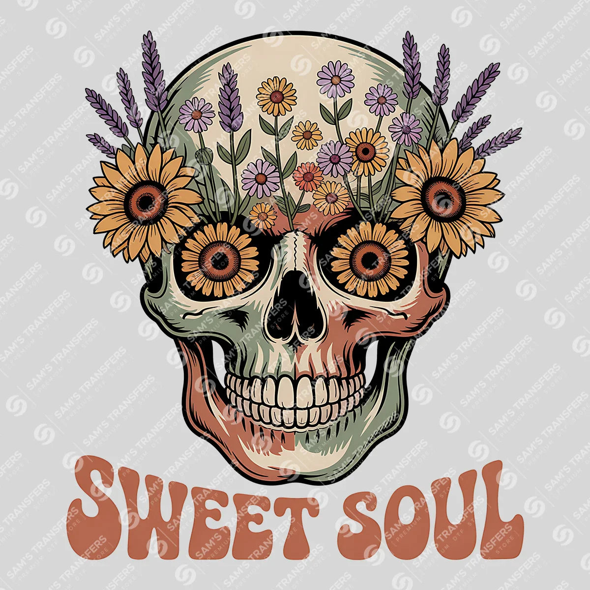 Apparel featuring a Sweet Soul-themed DTF transfer.