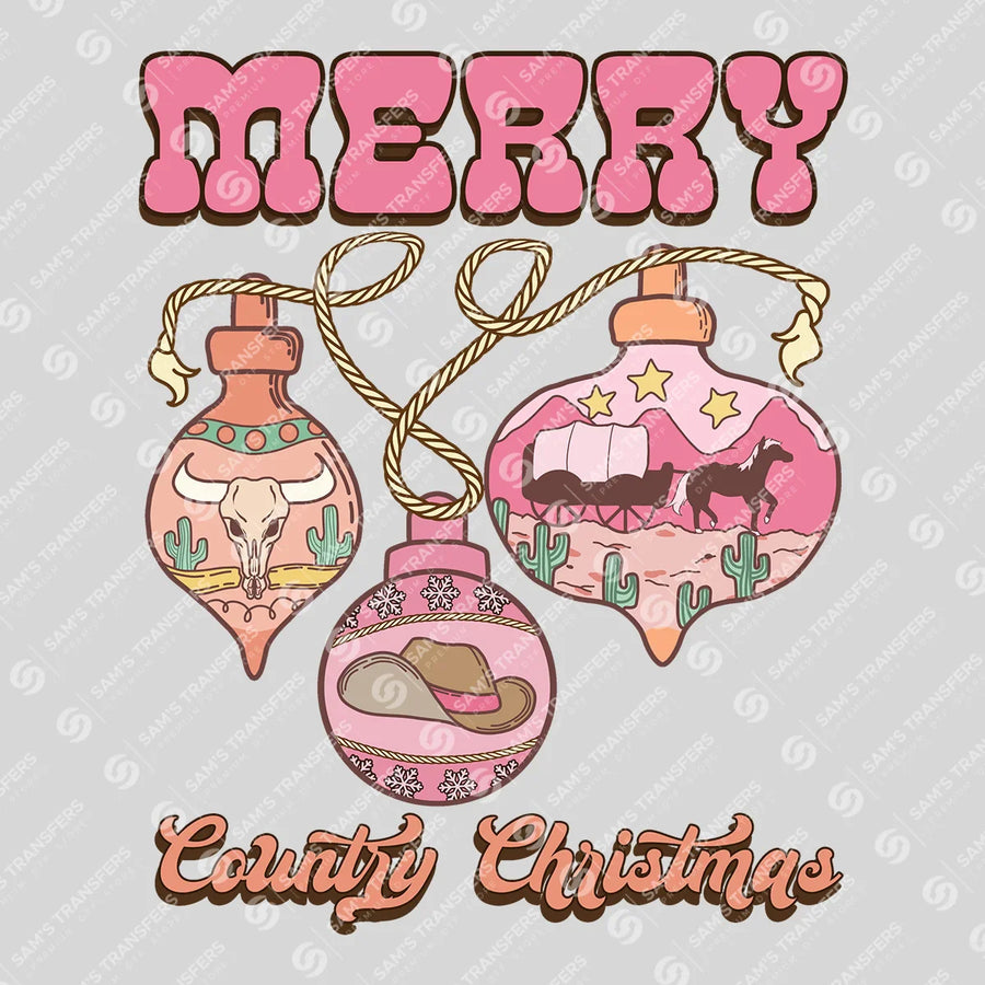 Merry Country Christmas Ready-to-Press DTF Transfer | SAT07968