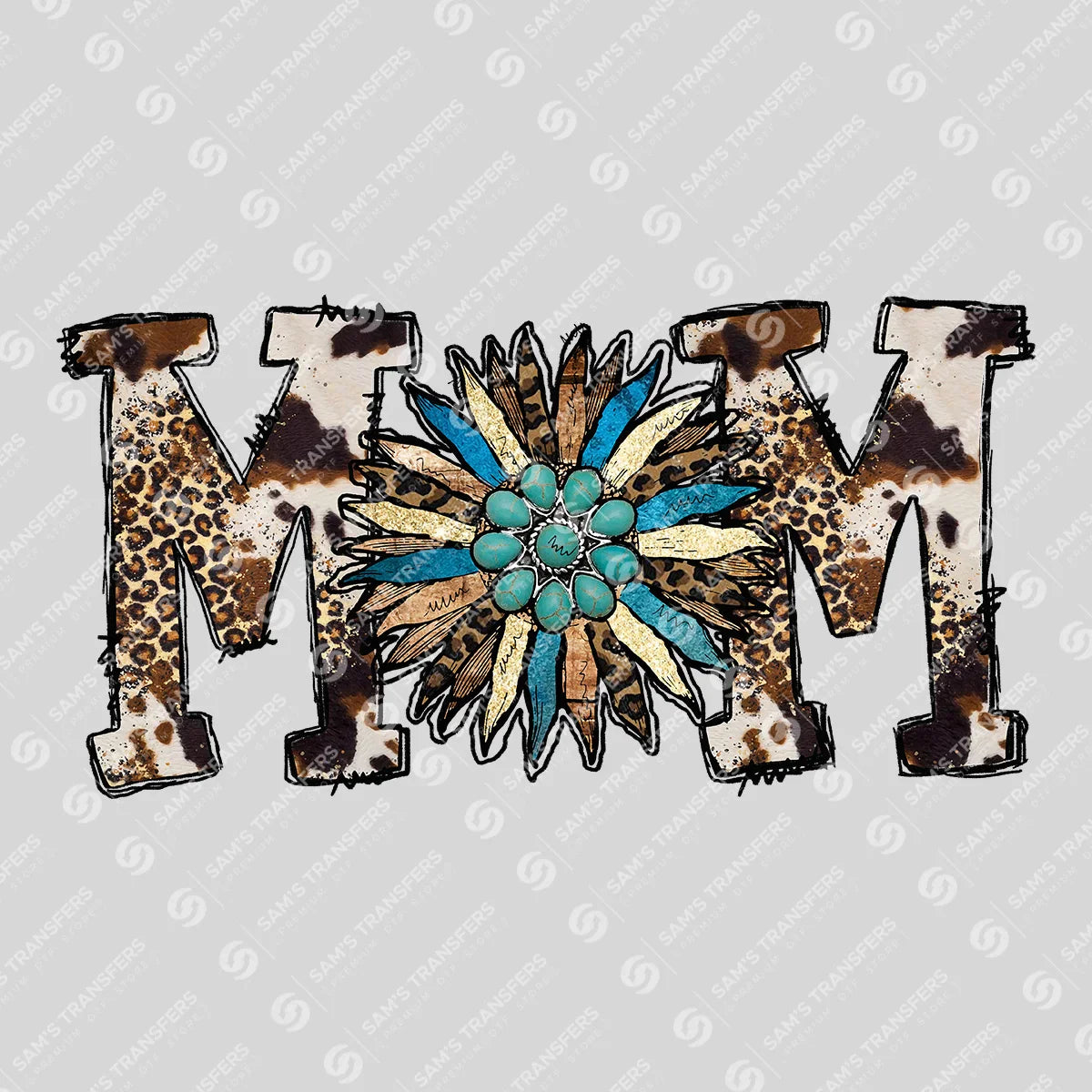 Apparel featuring a Western Mom-themed DTF transfer.