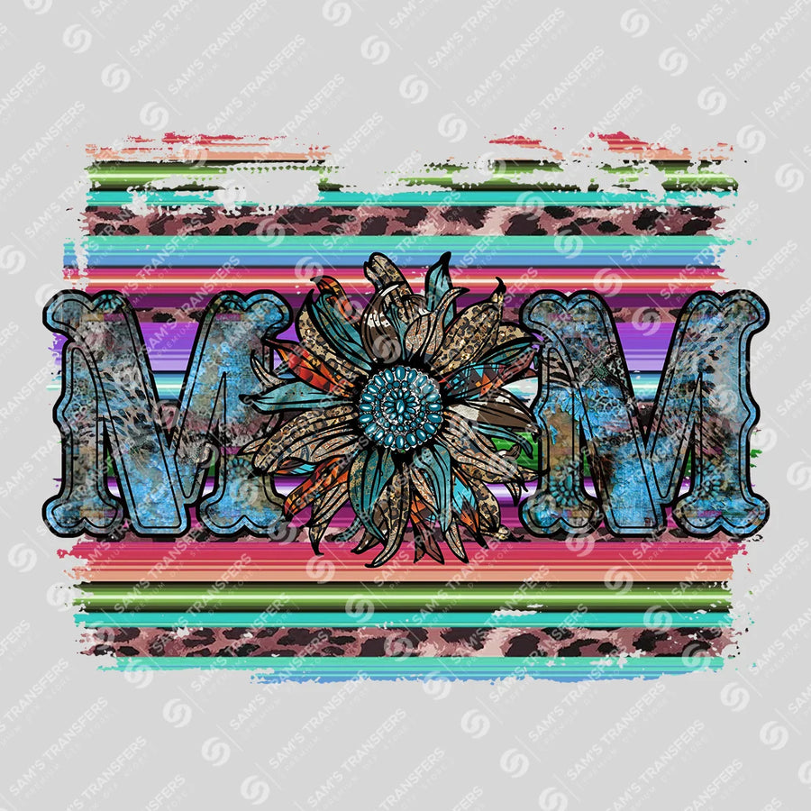 Mom Serape Sunflower Ready-to-Press DTF Transfer | SAT08001