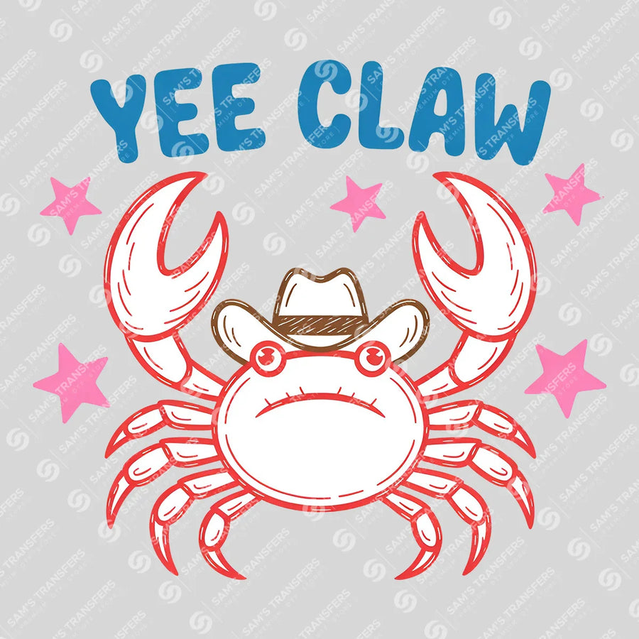 Yee Claw Blue Ready-to-Press DTF Transfer | SAT08033