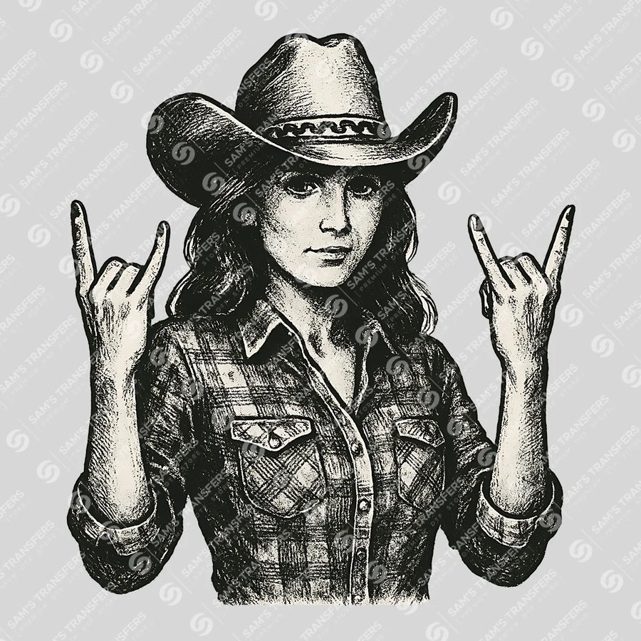 Cowgirl Rock On Ready-to-Press DTF Transfer | SAT08058