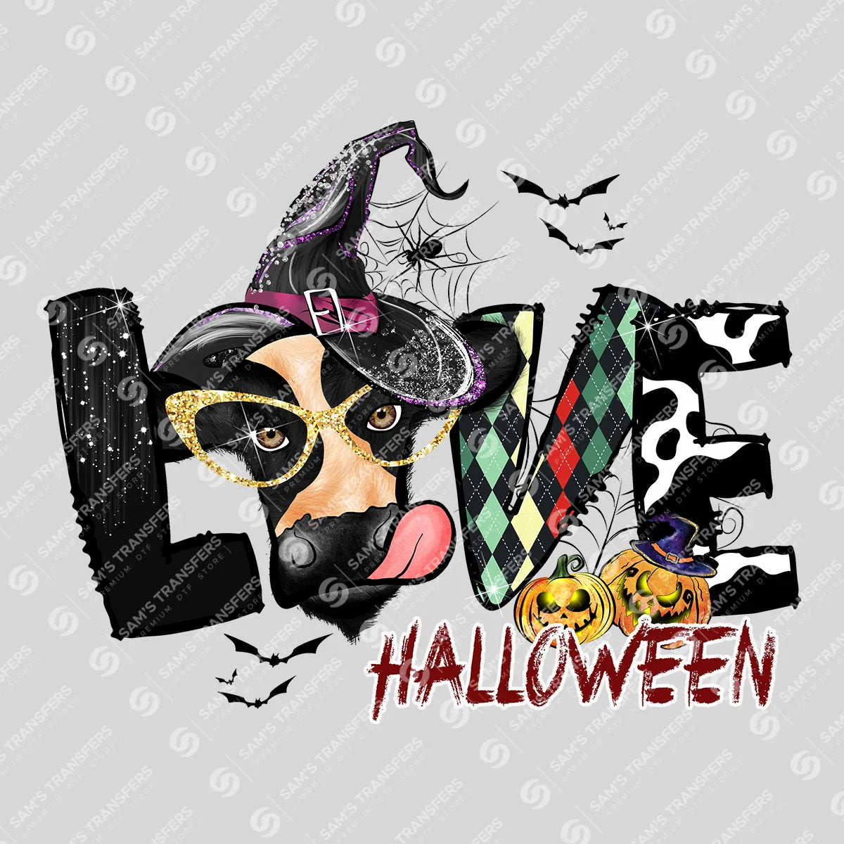 Apparel featuring a Love Halloween Dog-themed DTF transfer.