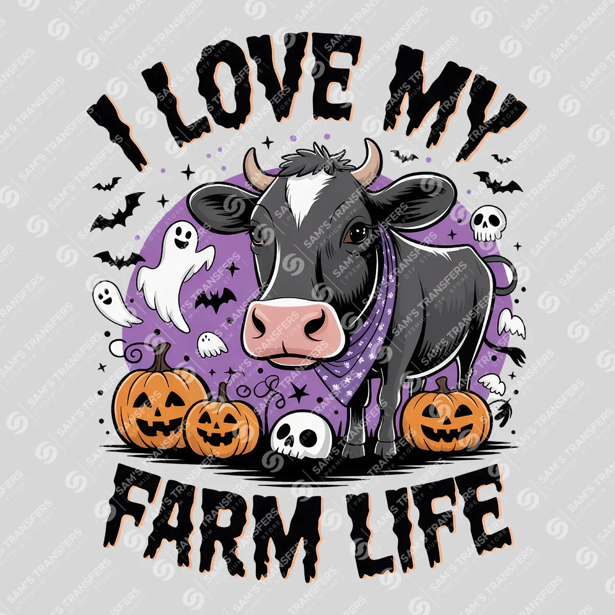 Apparel featuring a I Love My Farm Life-themed DTF transfer.
