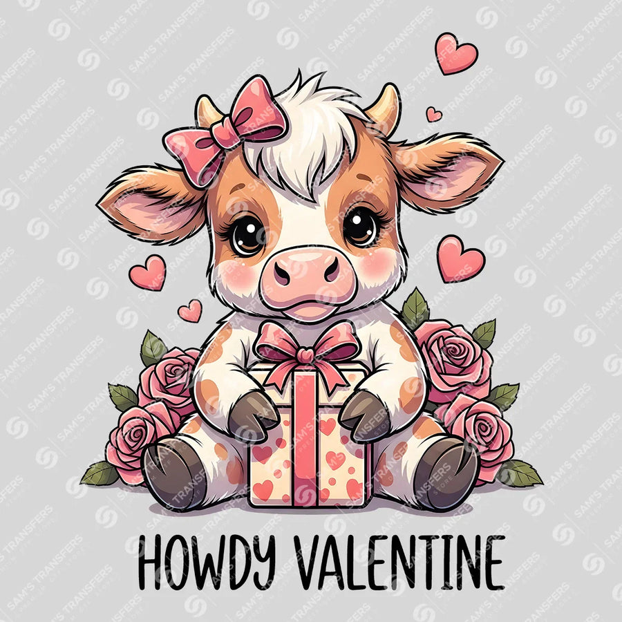 Valentine Gift Baby Cow Ready-to-Press DTF Transfer | SAT08251