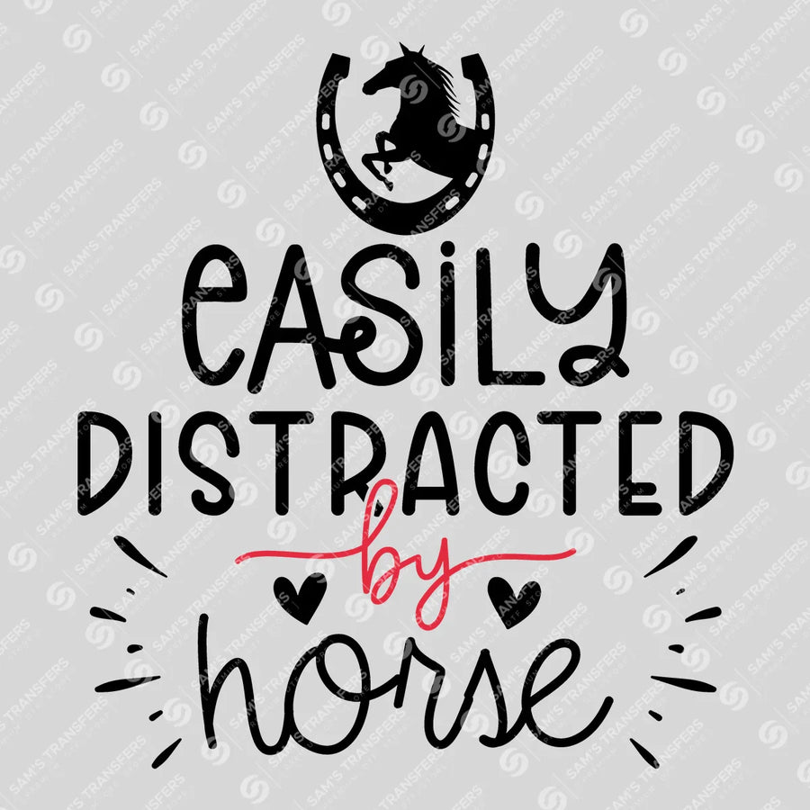 Easily Distracted by Horse Ready-to-Press DTF Transfer | SAT08346
