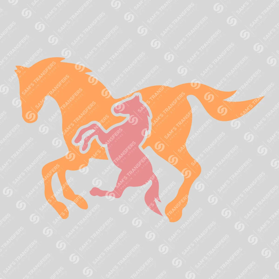 Galloping Horse Silhouette Ready-to-Press DTF Transfer | SAT08348
