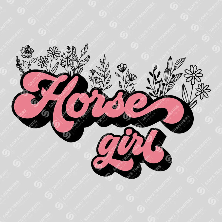 Horse Girl Ready-to-Press DTF Transfer | SAT08361