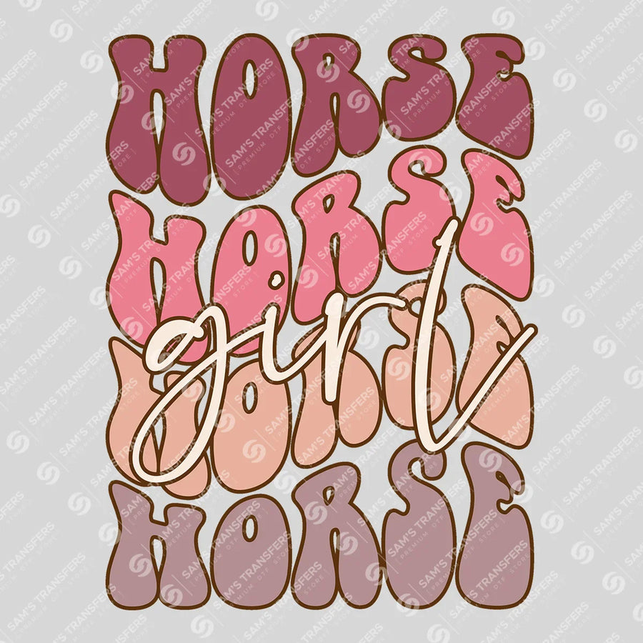 Horse Girl Ready-to-Press DTF Transfer | SAT08363