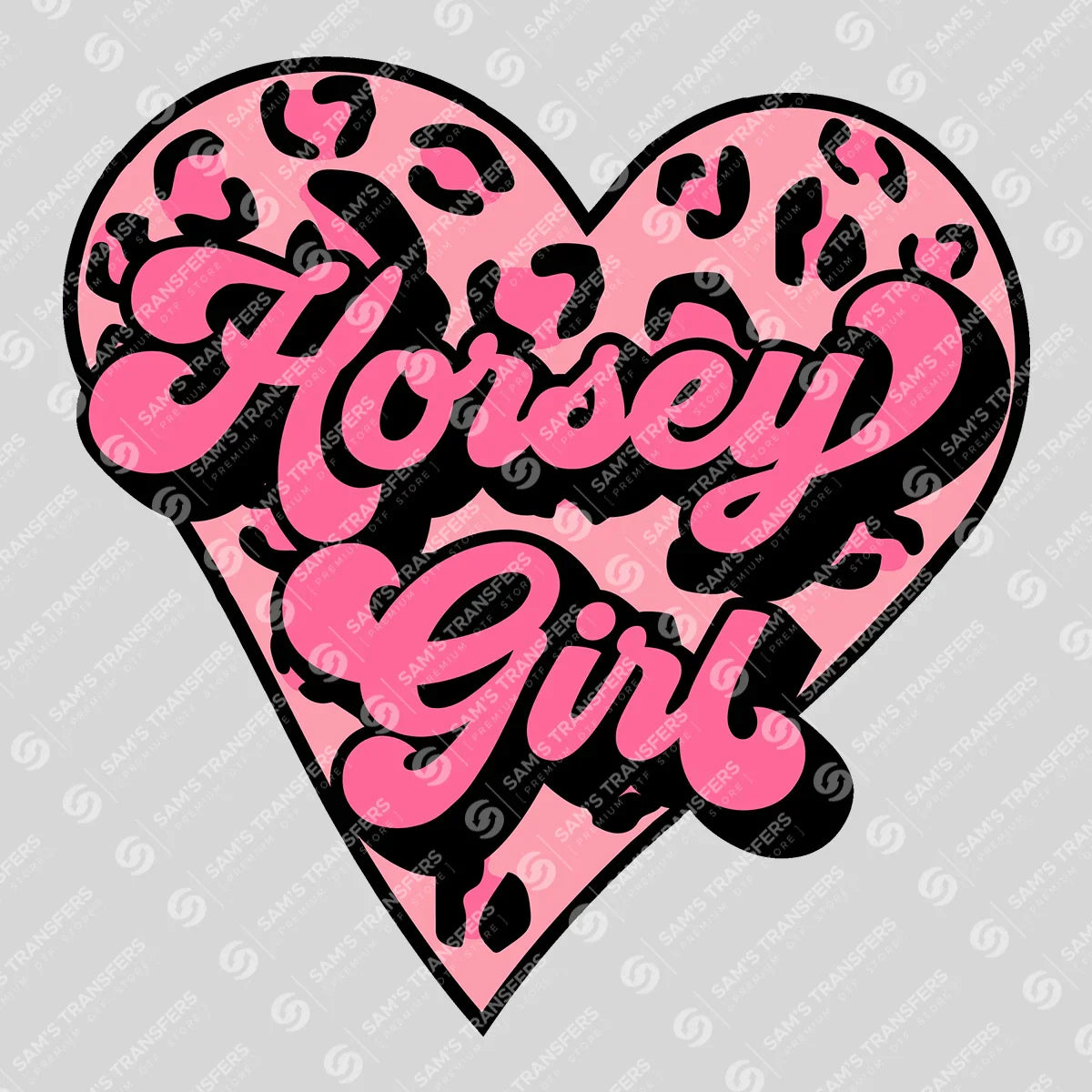 Apparel featuring a Horsey Girl-themed DTF transfer.