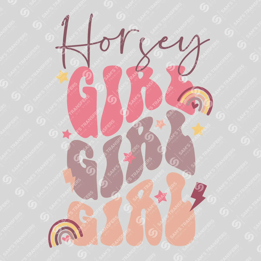 Horsey Girl Ready-to-Press DTF Transfer | SAT08384