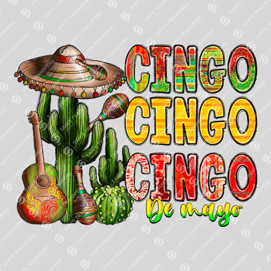 Apparel featuring a Cinco de Mayo-themed DTF transfer.