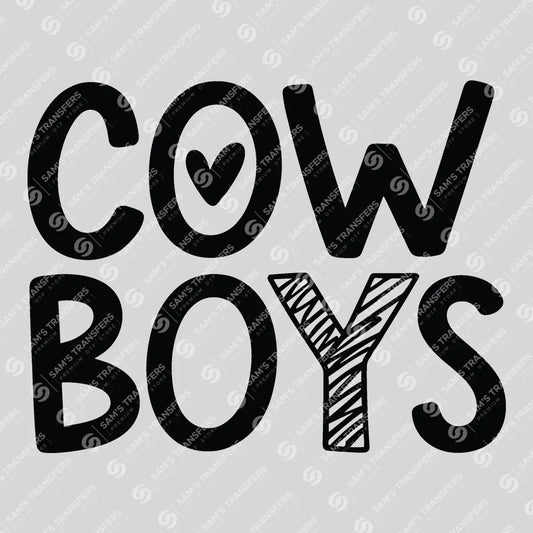 Apparel featuring a Cowboys-themed DTF transfer.