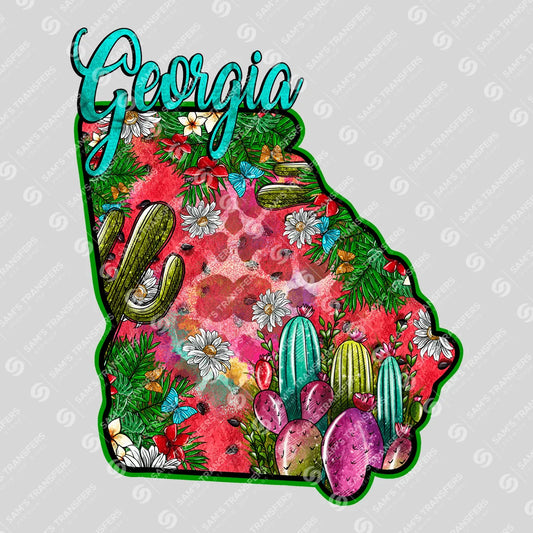 Apparel featuring a Georgia-themed DTF transfer.