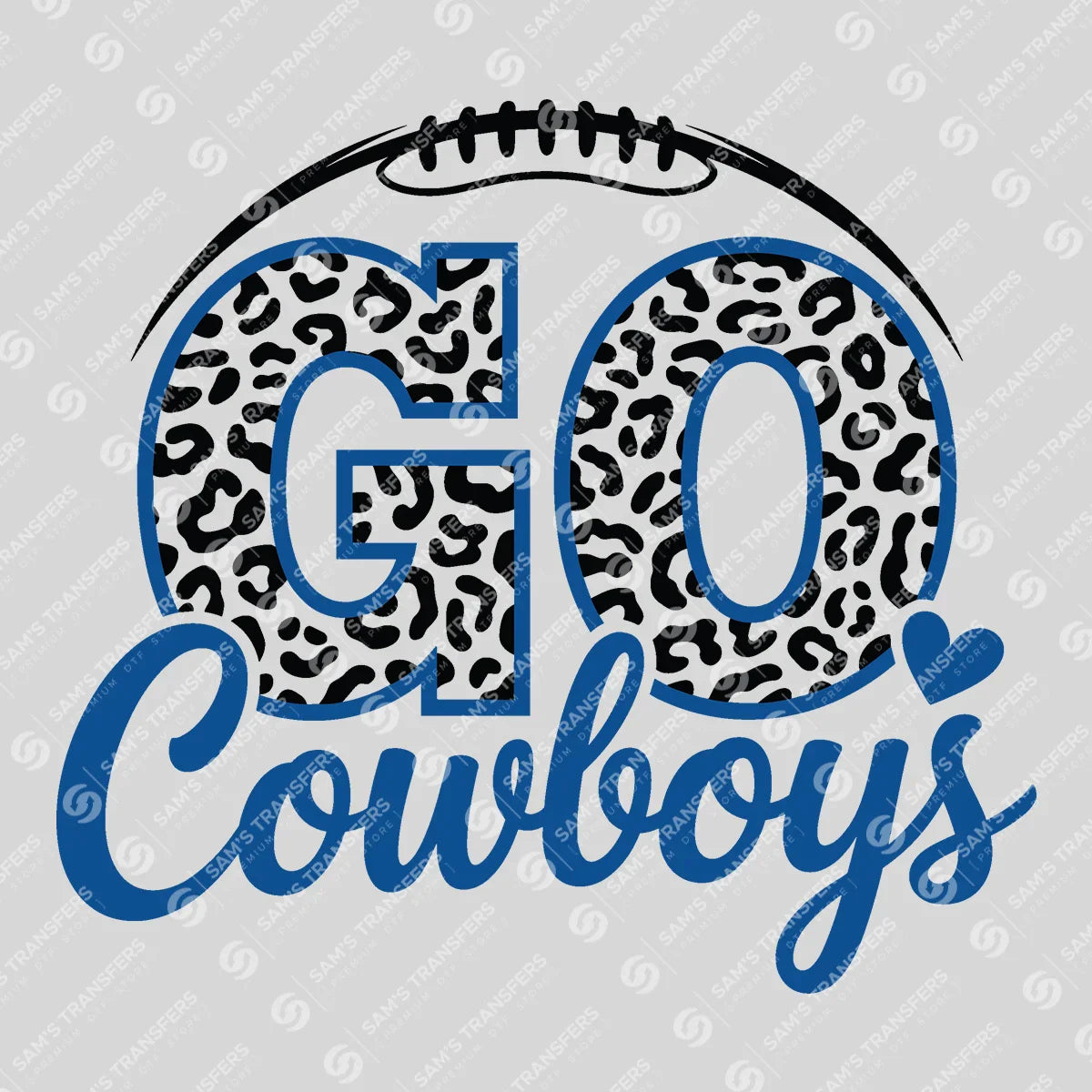 Apparel featuring a Go Cowboys-themed DTF transfer.