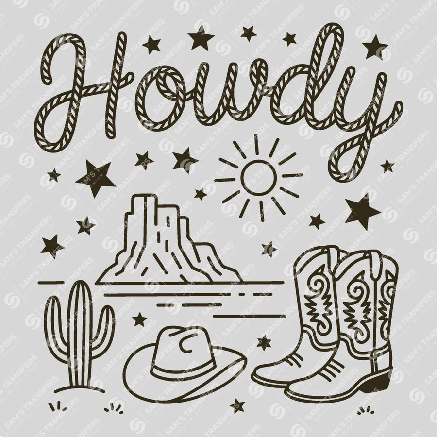 Howdy Ready-to-Press DTF Transfer | SAT08484