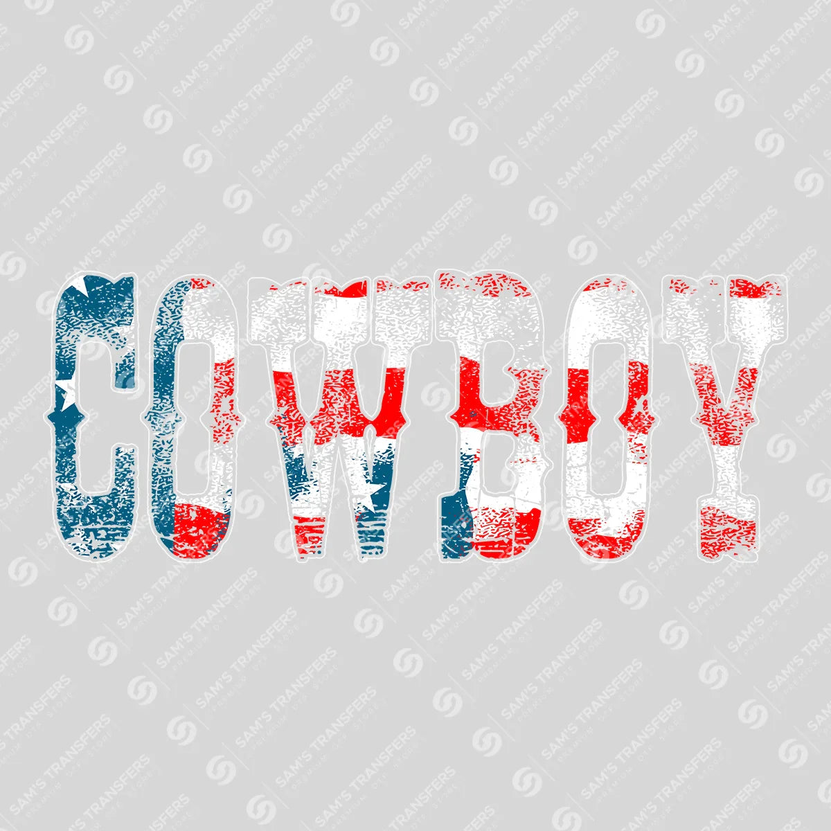 Apparel featuring a American Cowboy-themed DTF transfer.