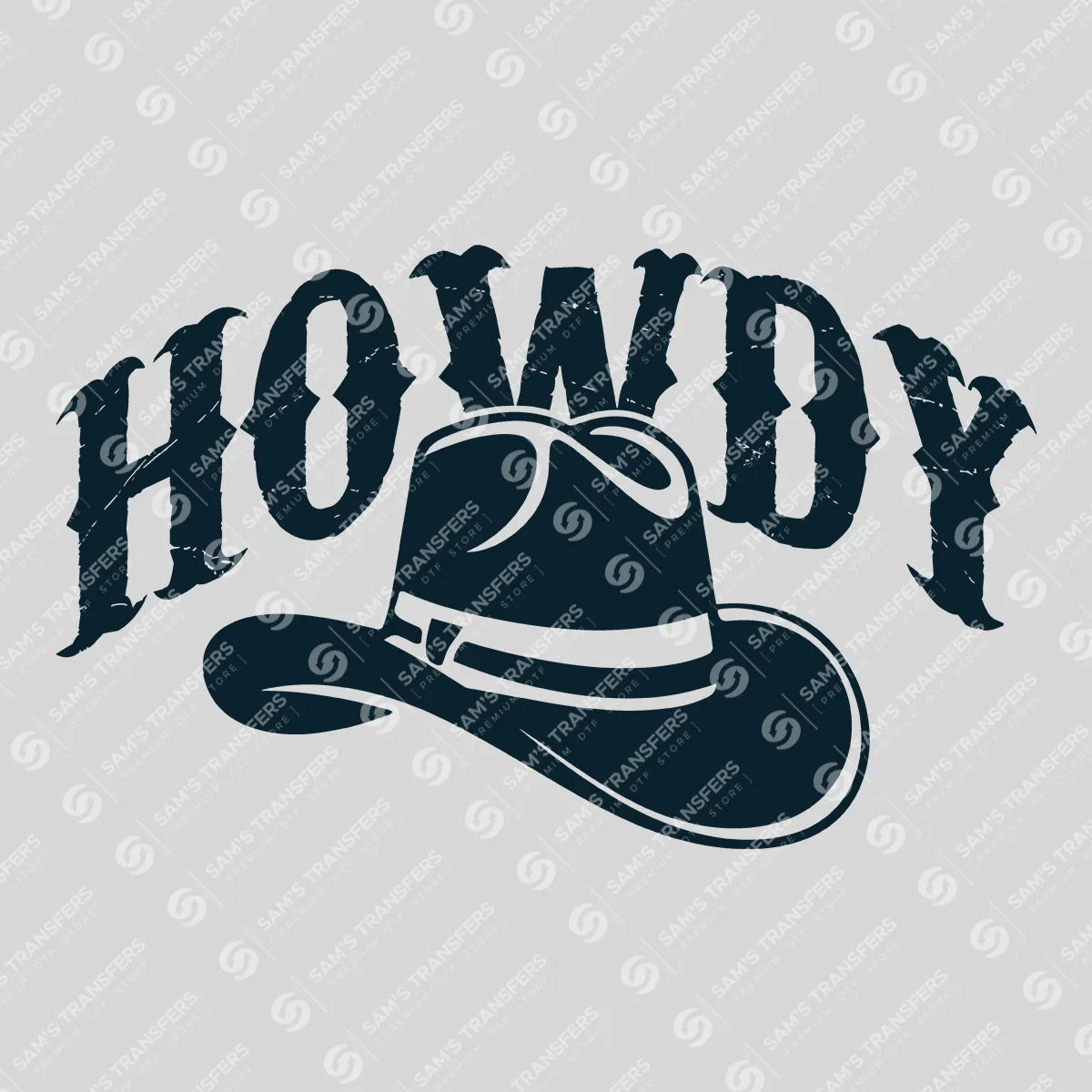 Apparel featuring a Howdy-themed DTF transfer.
