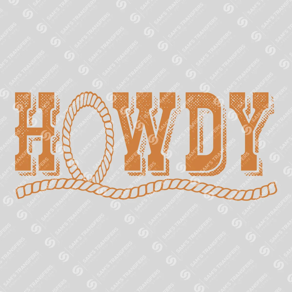 Apparel featuring a Howdy-themed DTF transfer.
