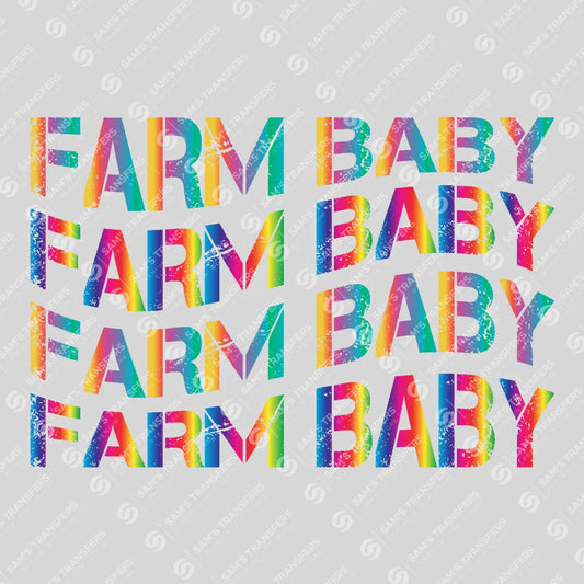 Apparel featuring a Farm Baby-themed DTF transfer.