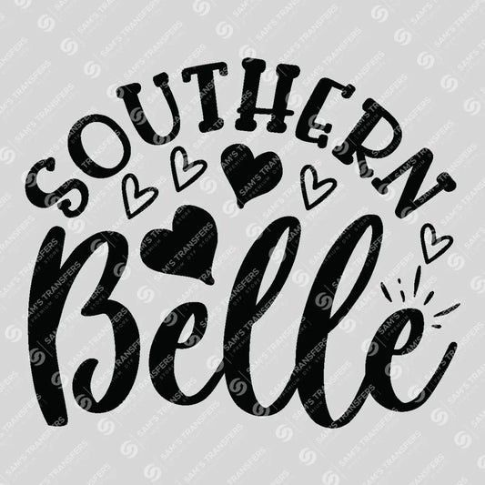 Apparel featuring a Southern Belle-themed DTF transfer.