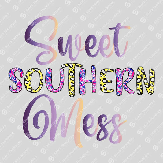 Apparel featuring a Sweet Southern Mess-themed DTF transfer.