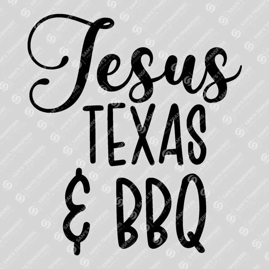 Jesus Texas and BBQ Ready-to-Press DTF Transfer | SAT08824