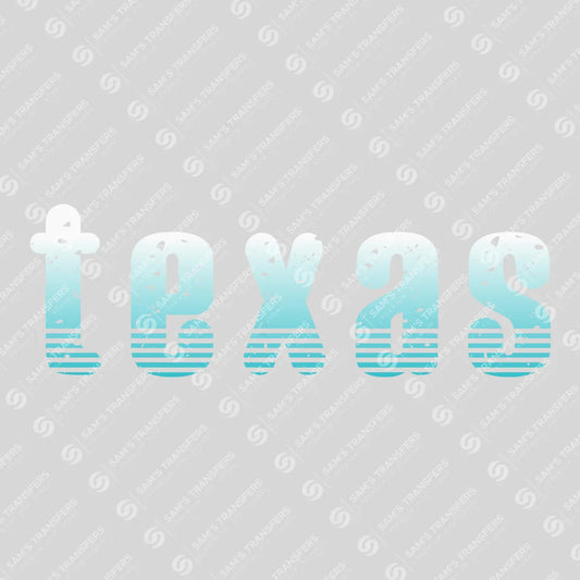 Apparel featuring a Texas-themed DTF transfer.