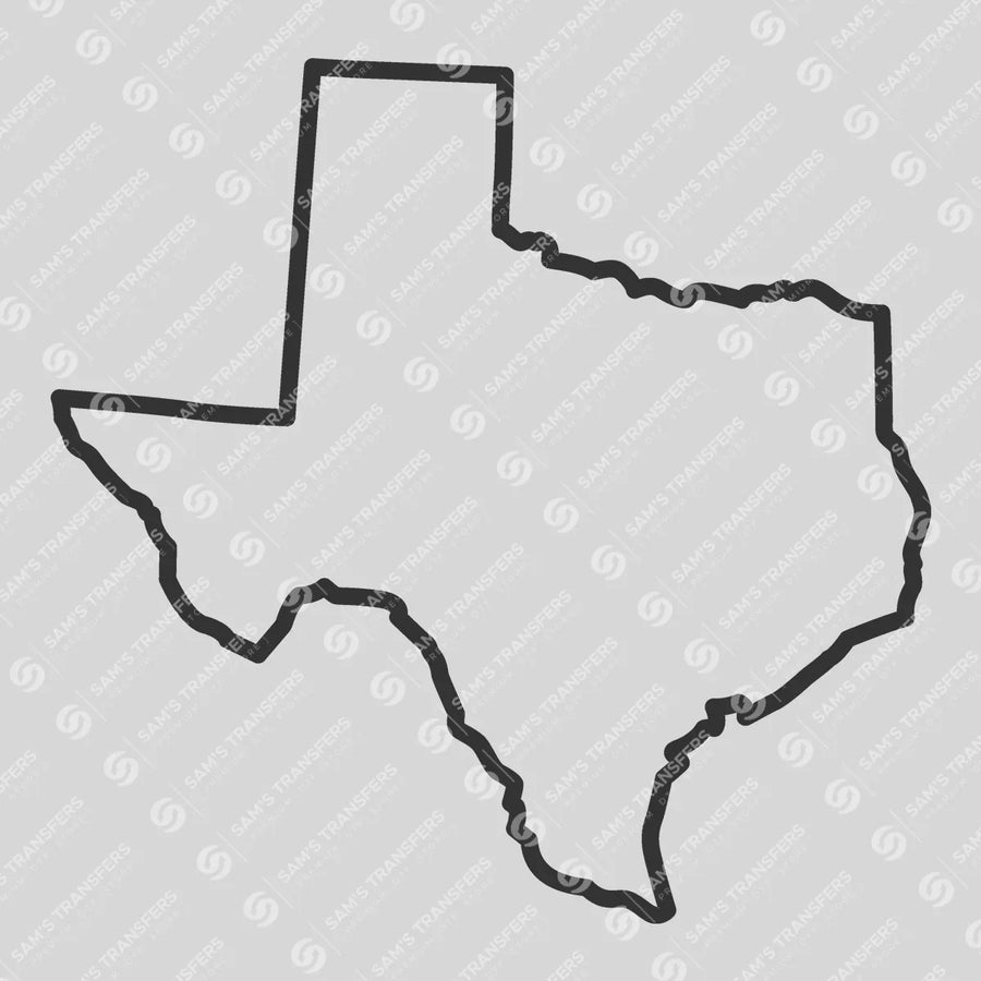 Texas Outline Ready-to-Press DTF Transfer | SAT08877