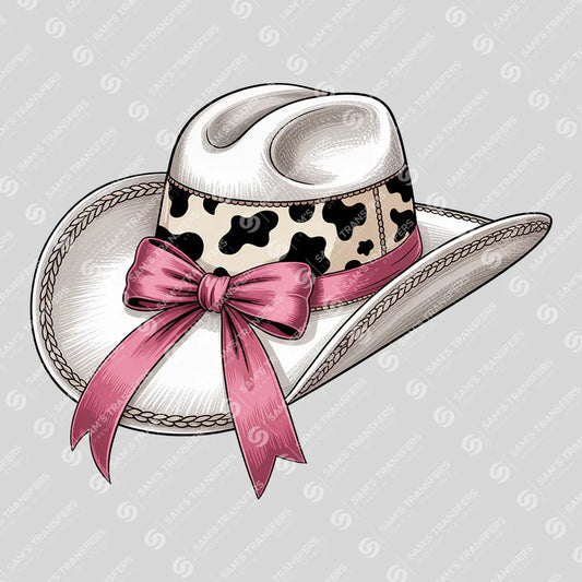 Apparel featuring a Coquette Cowgirl Hat-themed DTF transfer.