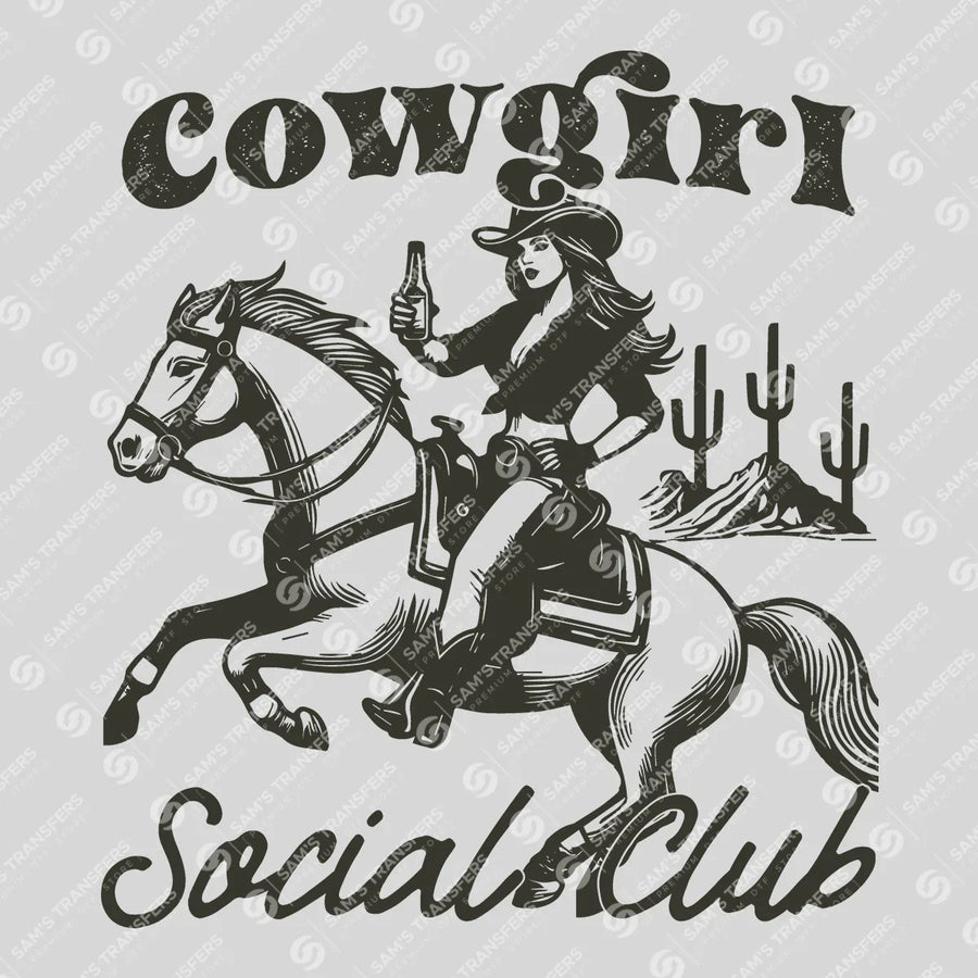 Cowgirl Social Club Ready-to-Press DTF Transfer | SAT08926