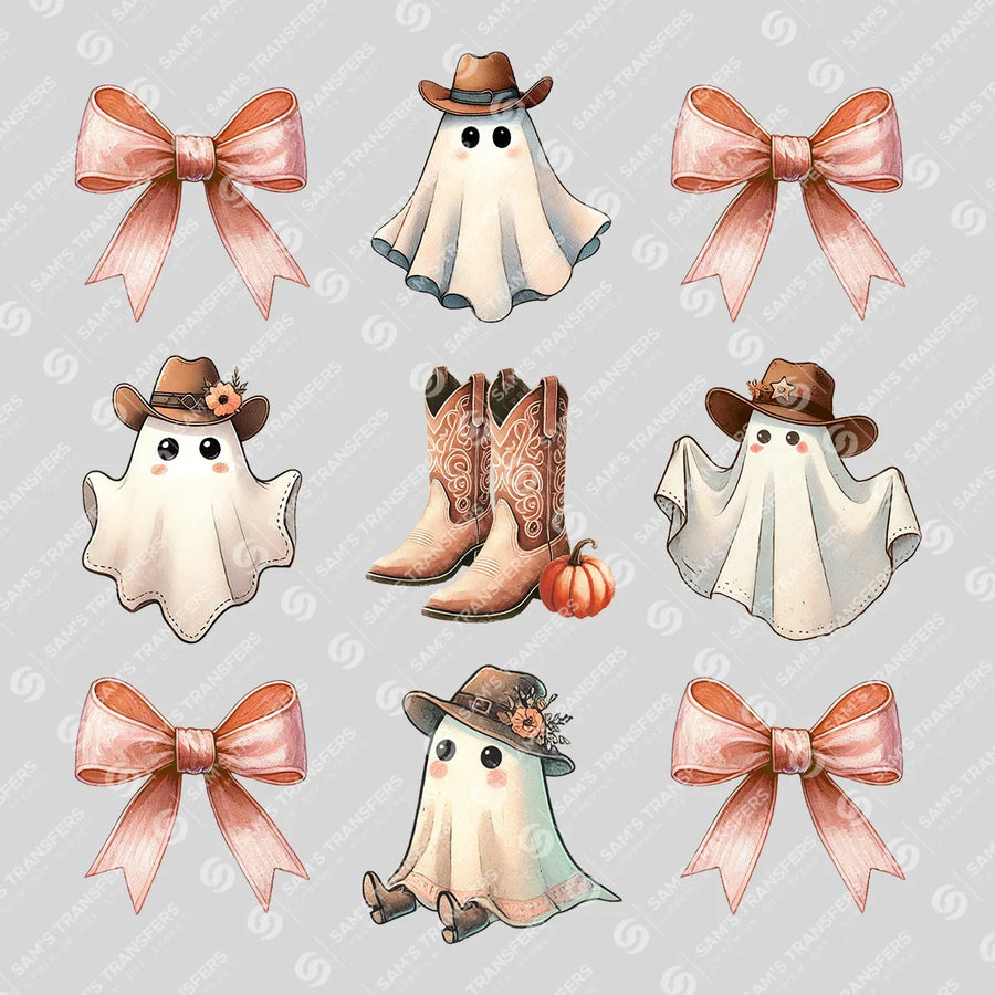 Coquette Halloween Ghosts Ready-to-Press DTF Transfer | SAT08928