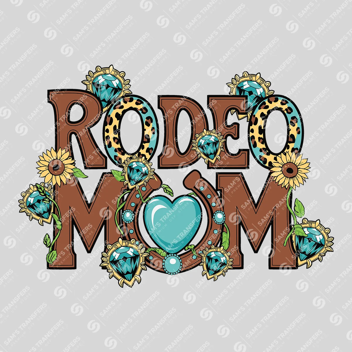 Apparel featuring a Rodeo Mom-themed DTF transfer.
