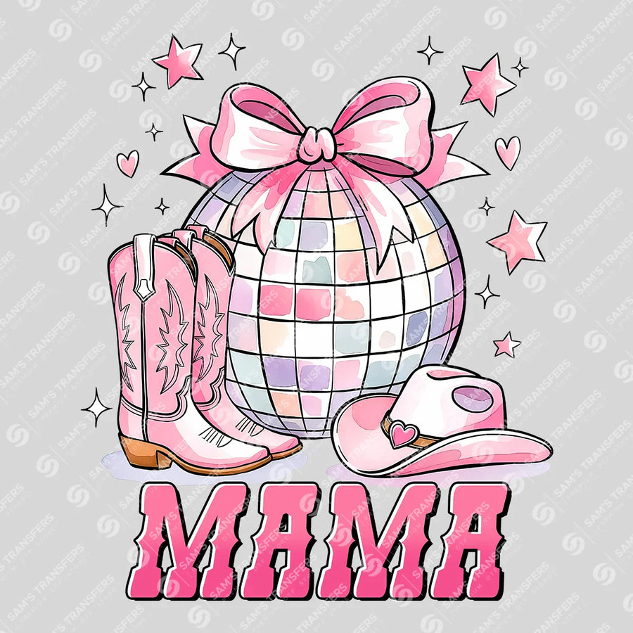 Mama Disco Cowgirl Ready-to-Press DTF Transfer | SAT08962