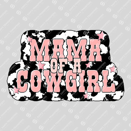Apparel featuring a Mama of a Cowgirl-themed DTF transfer.