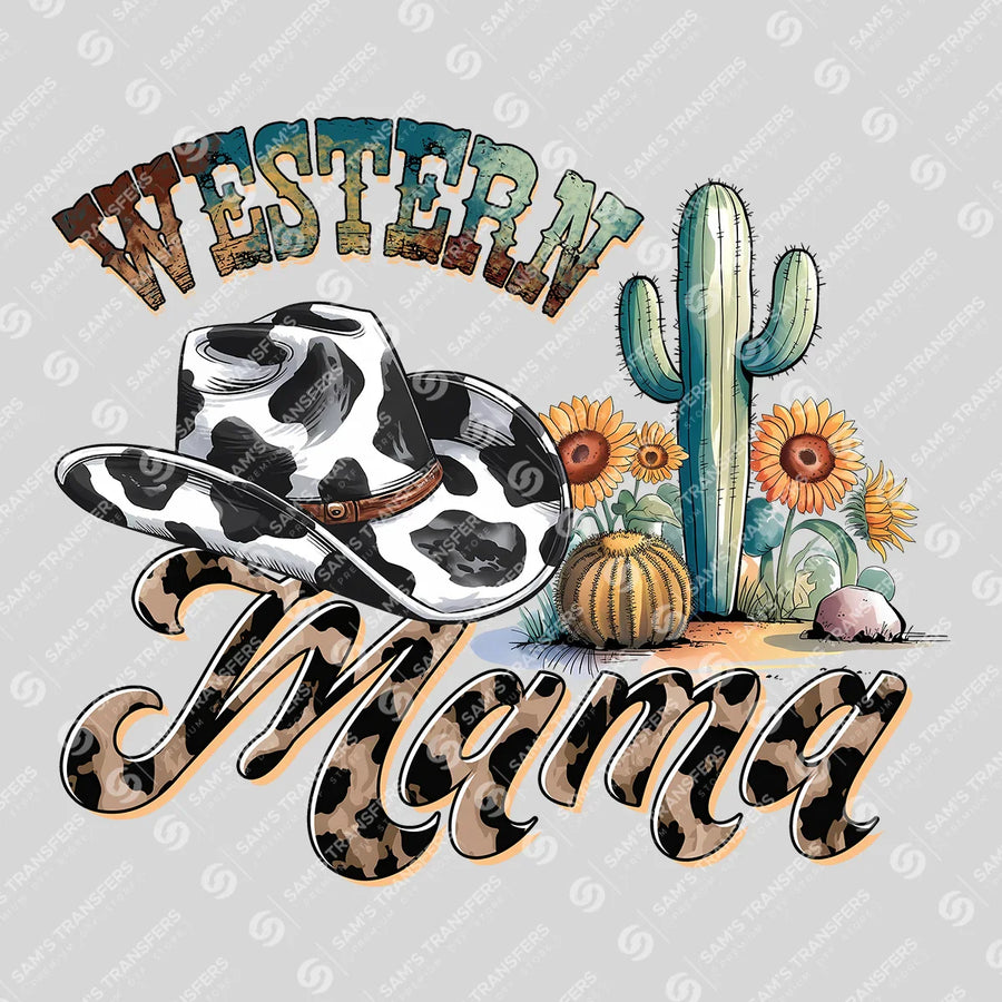 Western Mama Cactus Ready-to-Press DTF Transfer | SAT08973