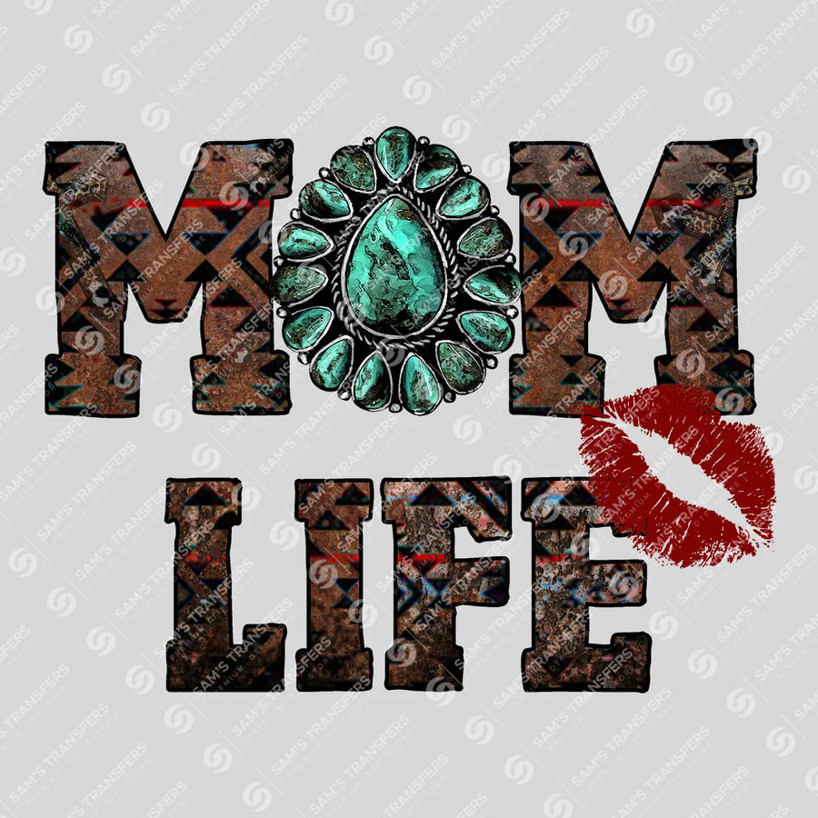 Mom Life Concho Ready-to-Press DTF Transfer | SAT09013