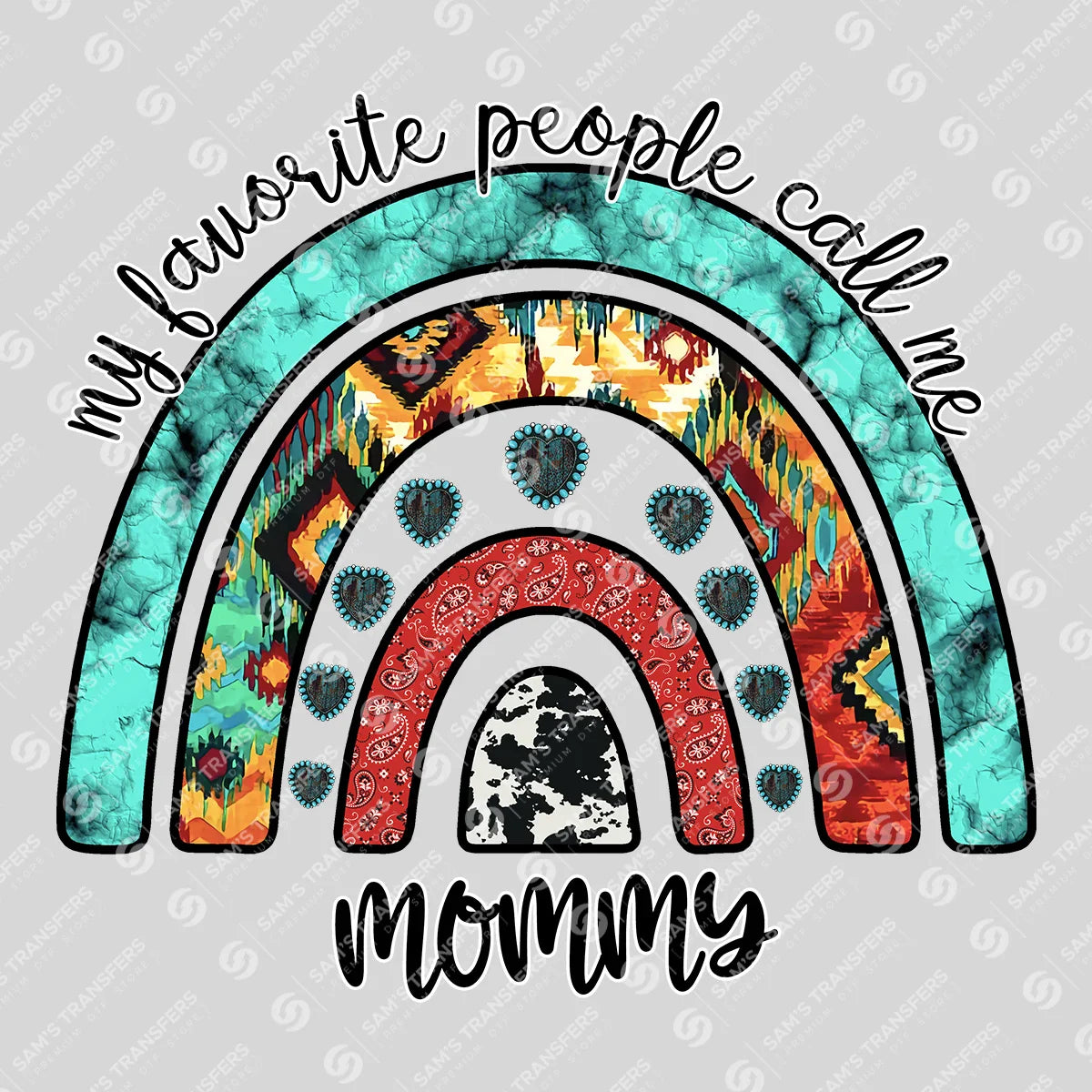 Apparel featuring a My Favorite People Call Me Mommy-themed DTF transfer.