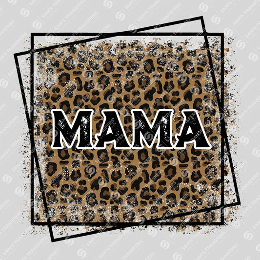 Apparel featuring a Mama Leopard-themed DTF transfer.