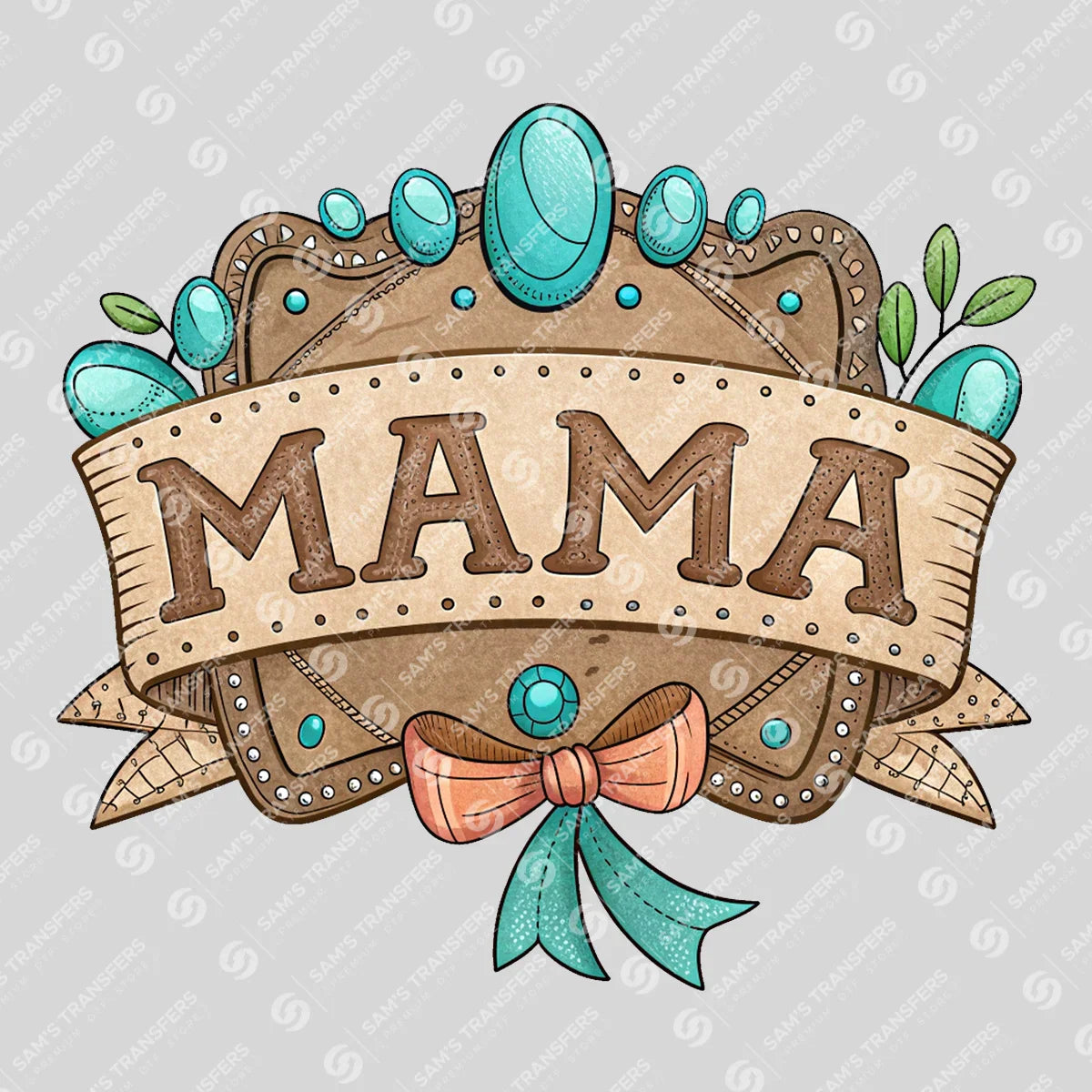 Apparel featuring a Mama Western Banner-themed DTF transfer.
